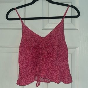 Pink Floral Wild Fable Scrunchie Peplum Tank Top
